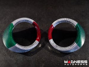 Alfa Romeo Giulia Interior Air Vent Cover Trim Kit - Carbon Fiber - Front Set - Italian Theme - Feroce Carbon